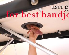 Milking table with glory hole -  guide for best handjobs